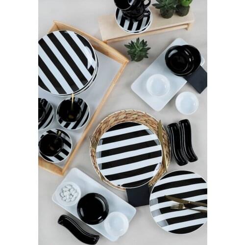 Symmetry Breakfast Team 31 Piece 6 Personality plates dinnerware set porcelain dinner set 2021 modern