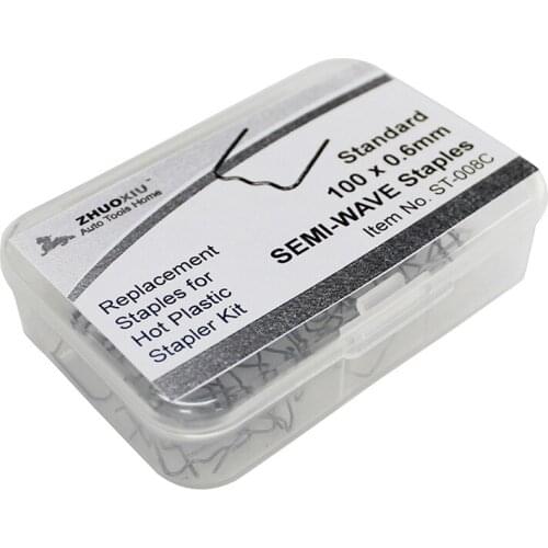 Plastic welding bumper repair hot stapler staples flat wave u 0.6mm stainless steel car body repair tools garage workshop weld