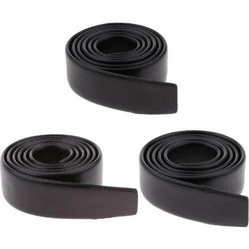 Faux Leather Belts Automatic Buckle Business Belts Vintage Distressed Style for Mens