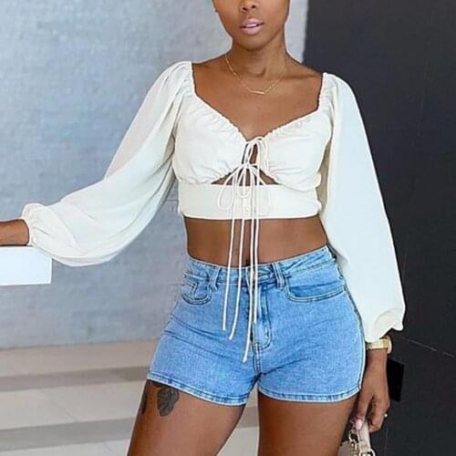 Sexy street womens ultra short hot pants hot girl high waist strappy denim stretch shorts