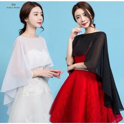 Chiffon Shawl wrapped in BOLERO Bridal Wedding jacket