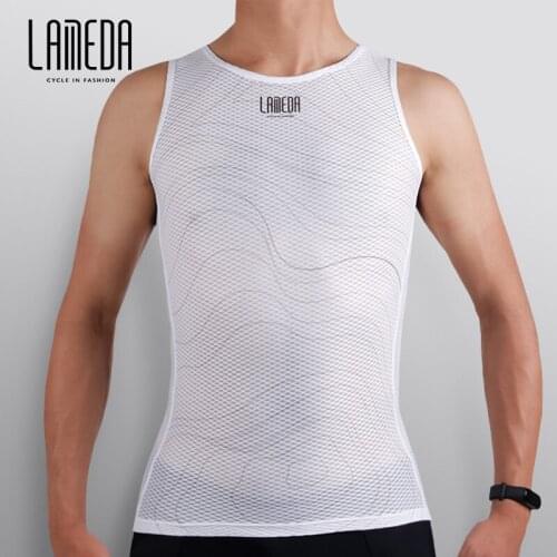 LAMBDA Sweatshirt Sweat Absorption Cycling Wear Vest Underwear Mens Road Mountain Bike Cycling Wear Bottom Shirt Short Sleeve