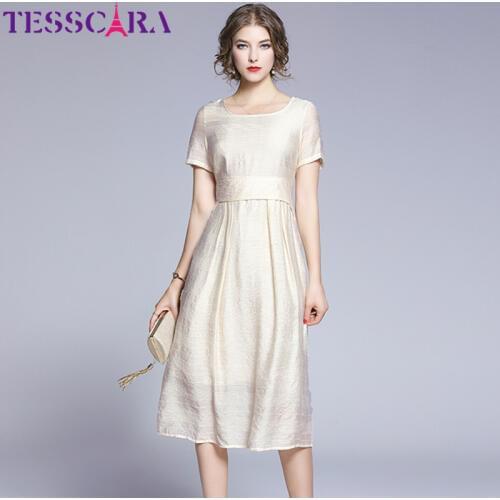 Льняные летние платья TESSCARA China At AliExpress