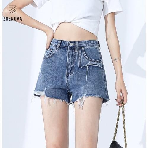 Street Wear Ripped Denim Shorts Women 2021 Summer New Low Waist Slim Mini Casual Fashion Ladies Regular Trend Slim Short Jeans