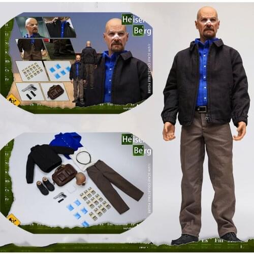 In Stock MAT001 1/6 Scale Collectible Breaking Bad Old White Heisenberg Head Body Clothes Accessory Model for Fans Gifts