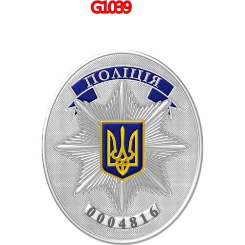 Funny Police badge Auto Sticker Creative Auto Decorative Decals Car Door HandlePVC Car Body Decals