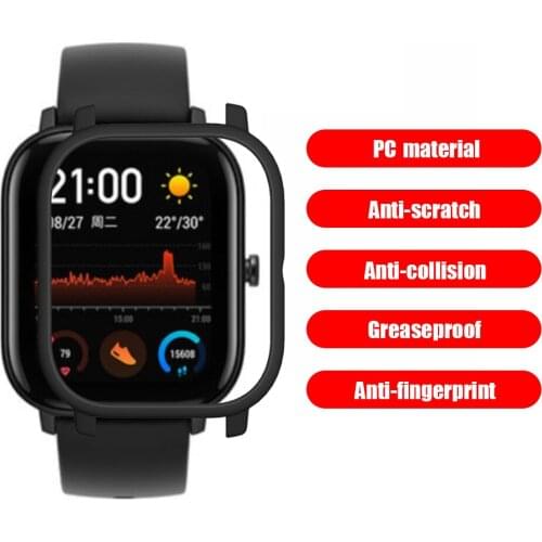 PC Frame Skin Case Protector Fashionable Dial Wristwatch Present for Huami Amazfit GTS Smart Watch Cover Shell Guard