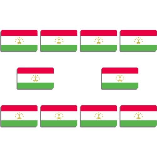 10Pcs Tajikistan Patriotic Jewelry Pride Flag Pin Flag Brooch Vintage Lapel Pin Flag Badge For Backpacks Clothes