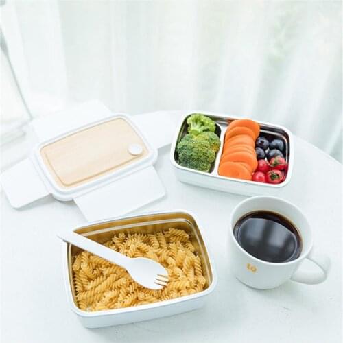 304 Stainless Steel Lunch Box Bento Box For School Kids Office Worker 2layers Microwae Heating Lunch Container Food Storage Box