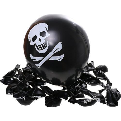 ANGRLY 10pcs Skull Arrivals Halloween Balloons Festive Decorations Site Layout Thick Children Toys Halloween Party Decoration