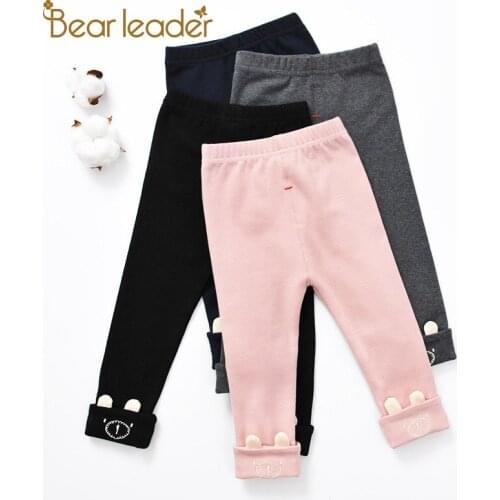 Bear Leader Baby Girls Casual Pants New Autumn Kids Girl Cartoon Leggings Spring Cute Tight Long Pants Toddler Baby Clothing