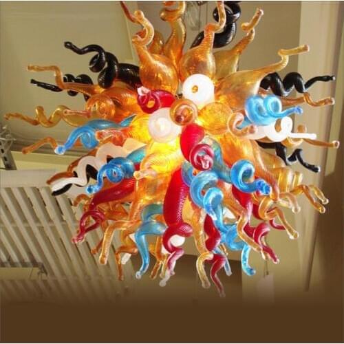 Restaurant Decorative Modern Pendant Lamps blown glass chandelier LED lighting fixture