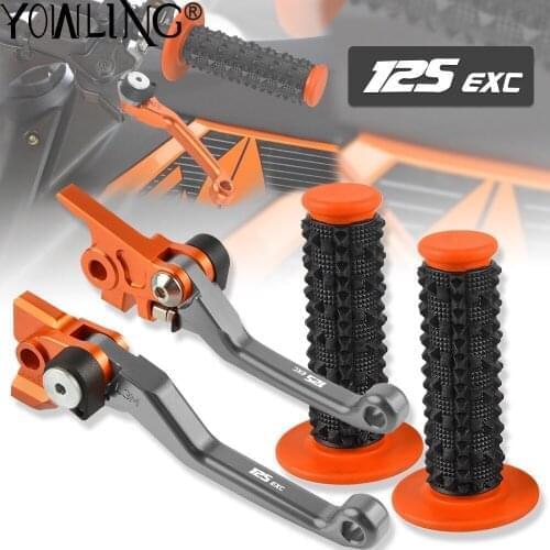For 125 EXC 125EXC SIX DAYS 2004 2005 2006 2007 2008 Motorcycle Dirt Bike Brake Clutch Lever 7/8'' Rubber Handle Bar Accessories