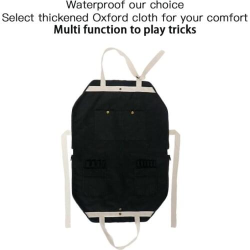 1Pcs Oxford Cloth Dual-use Apron Multi-function Hand Bag Hanging Bag Storage Zipper Firewood Bag 3 Color Storage Bags