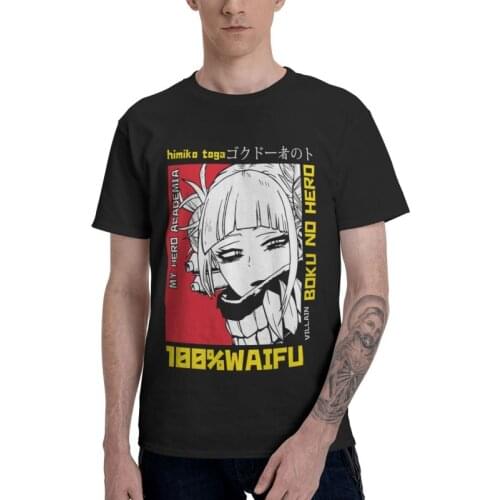 My Hero Academia Himiko Toga T-shirt Mens Streetwear T Shirt Short Sleeve 100% Cotton Anime Manga Tshirt Cool Tee Tops Gift