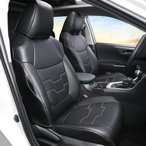 Leather Car Seat Cover for Toyota RAV4 RAV 4 2020 Seats Protector 5 Seats for Fuel Car And Hybrid Car Accessories Interior