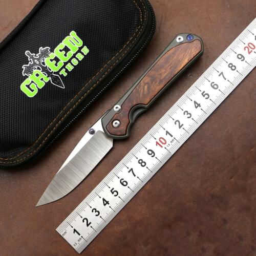 Green Thorn Small Sebenza 31 Folding Knife M390 Blade Titanium Handle Kitchen Camping Hunting Survival Pocket Cycling EDC Tools