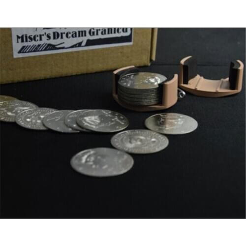Misers Dream Granted (DVD+Gimmick) Magic Tricks Coin Appearing Magia Close Up Illusion Props Accessories Mentalism Comedy