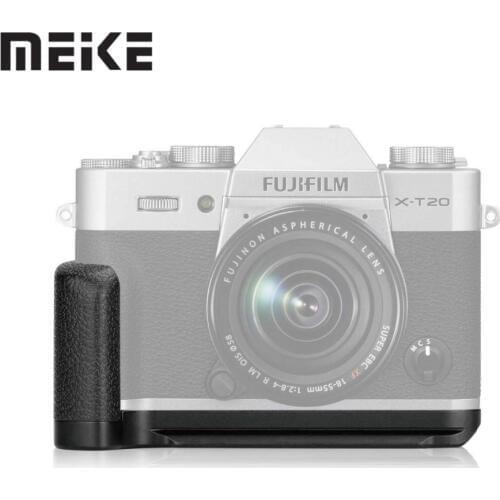Meike XT20G Aluminum Alloy Hand Grip Quick Release Plate L Bracket for Fujifilm X-T20 X-T10 1/4 Tripod Screw Can Mount To Tripod