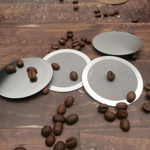 61mm Metal Filter Durable Reusable Stainless Steel Washable Coffee Filter for Coffee Makers