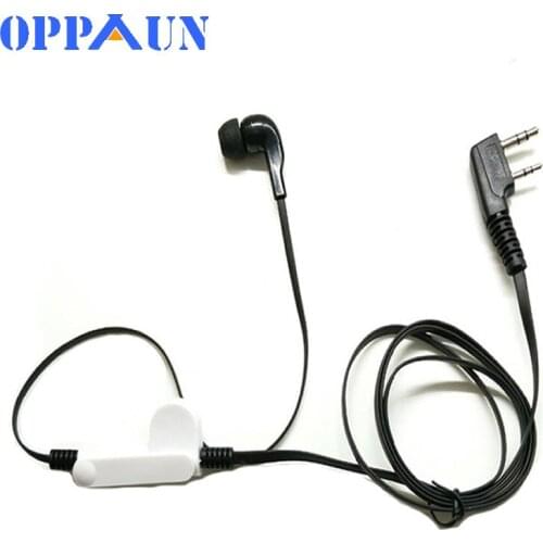 Black Fashion Noodle style earbud headphone K plug for KENWOOD Baofeng BF888s UV5R UV82 Wouxun TYT Puxing etc walkie talkie