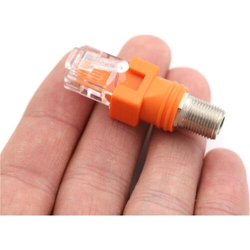 New F-Type Connector RF Female To RJ45 Male Coaxial Barrel Coupler Adapter Coax Adapter Connectors