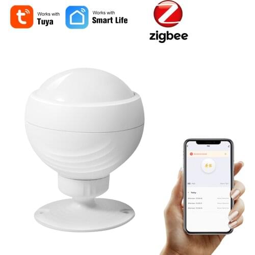 Tuya Powered ZigBee PIR Motion Sensor Wireless Passive Infrared Detector Security Burglar Alarm Sensor Tuya APP Control