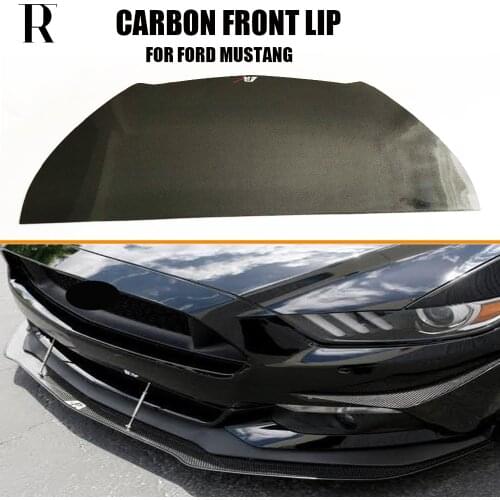 APR Style Full Carbon Fiber Front Bumper Chin Lip for Ford Mustang 2015 up