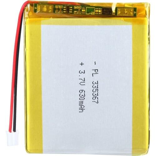 Mejuew 3.7V 630mAh 335367 Rechargeable Lipo Battery with JST Connector