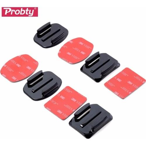 Probty Flat and Curved Base Adhesive Mount 3M VHB Stickers For Gopro Hero 5 4 2 3 SJCAM SJ4000 Xiaomi Yi 4K Accessories