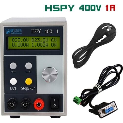 HSPY 4Digits Display 400V 1A Adjustable Laboratory USB DC Voltage Current Power Supply Voltage Converter Voltmeter Programmable