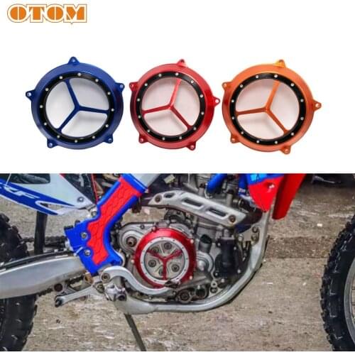 OTOM NC Engine Transparent Clutch Cover Guard 5 Holes CNC Aluminum Protector For ZONGSHEN BOSUER KAYO KEWS Chinese Motorcycle