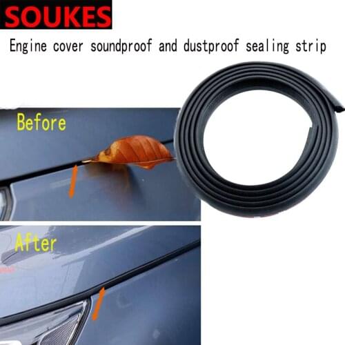 Rubber Car Head Hood Edge Sound Seal Strip Sticker For Hyundai Solaris Tucson 2016 I30 IX35 I20 Accent Santa Fe Citroen C4 C5 C3