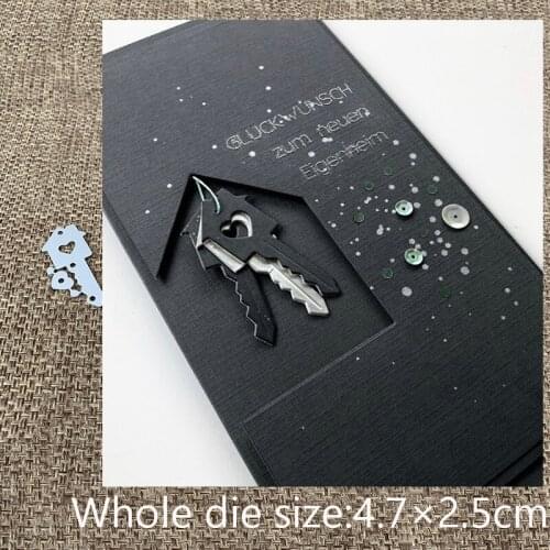XLDesign Craft Metal Cutting Die cut dies heart key decoration scrapbook Album Paper Card Craft Embossing die cuts