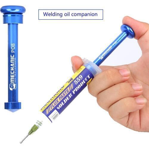 Welding Oil Booster Metal Push Rod Solves Maintenance Pain Point Needle Barrel Booster Needle Barrel Welding Oil Booster