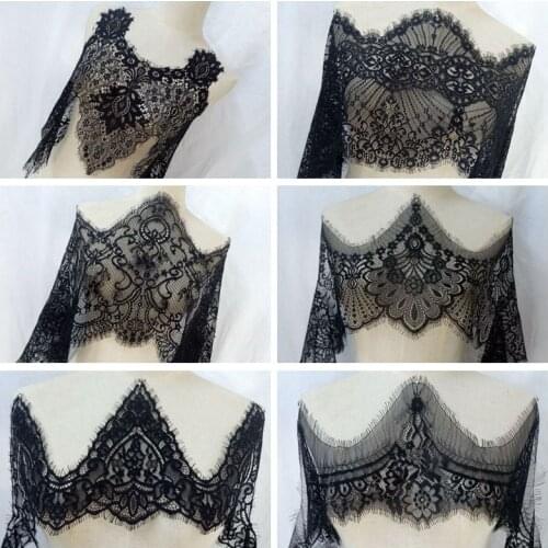 High quality retro irregular wave flower eyelash lace trim dress stitching home wedding lace fabric decoration