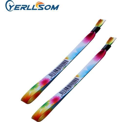 YERLLSOM 700PCS/lot Customized Personalized printing logo fabric wristbands bangles for gifts Y061507