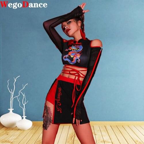 China Style Women Performance Suit Sexy Korean Dance Singing Costume HipHop Jazz Dress