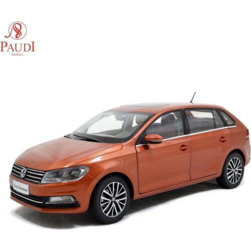 1/18 1:18 1 18 Scale VW Gran Santana 2015 Orange Static Simulation Diecast Alloy Miniature Model Car Gifts Collections
