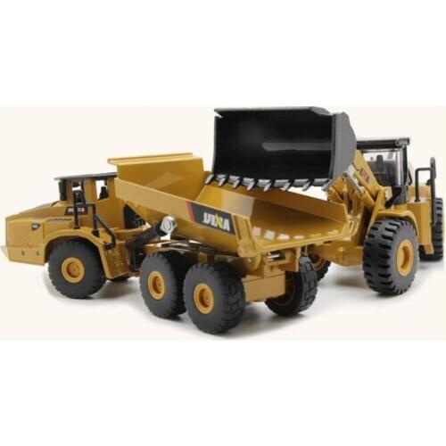 1/50 Diecast Alloy Metal Engineering Excavator Loader Wood Catcher Roller Dump Crusher Forklift Truck Vehicle Model Boy Cars Toy