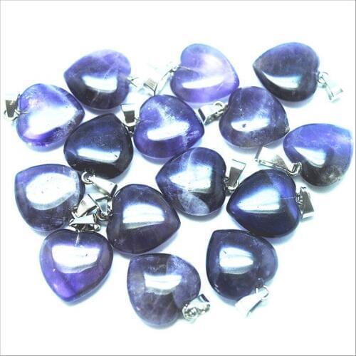 15pcs nature amethys stone heart shape new agat stone top fashion diy beads accessories size 15mm for charms bracelets