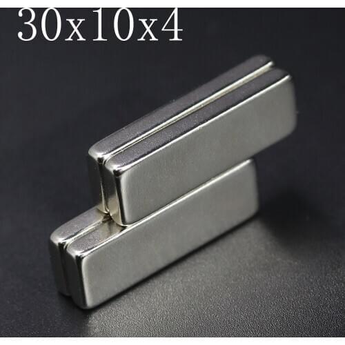 2/5/10/20/50Pcs 30x10x4 Neodymium Magnet 30mm x 10mm x 4mm N35 NdFeB Block Super Powerful Strong Permanent Magnetic imanes