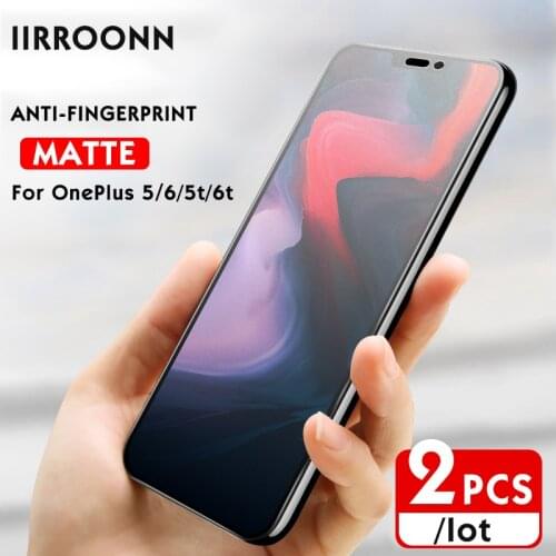 2Pcs/lot Matte Tempered Glass For Oneplus 5 6 5T 6T Screen Protector for Oneplus 6t 5t Anti-blue-light Protective Glass IIRROONN