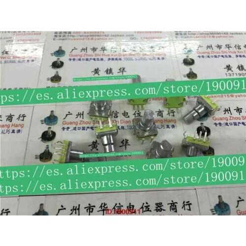 5pcs/lot LJV EC11 encoder car stereo potentiometer with a step by 30 with a switch handle long 14MMF
