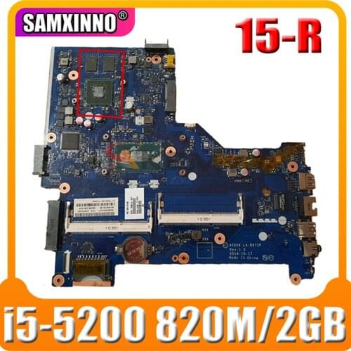 790669-001 For HP 15-R Laptop Motherboard With SR23Y i5-5200 CPU 820M/2GB GPU ASO56 LA-B972P 790669-501 MB 100% Tested