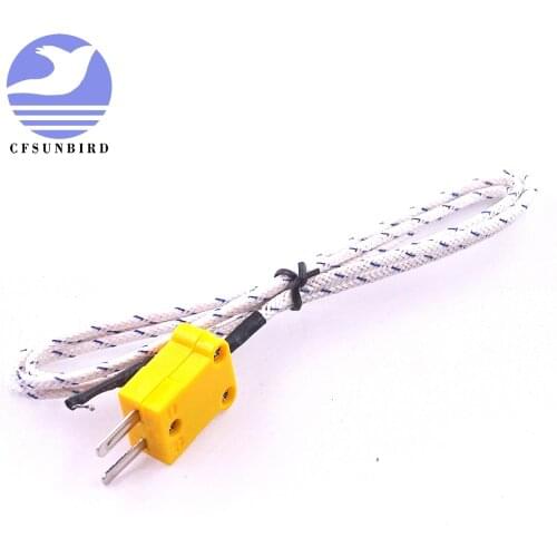 CFsunbird Free Shipping! 1pcs K type Thermocouple / Temperature probe TP-01 fiberglass wire 1 m best quality