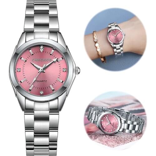 Elegant Women Watch Luxury Ladies Fashion Round ShapeBrand Wristwatch Japan Movement Stainless Steel Gift for Female Girlfriend