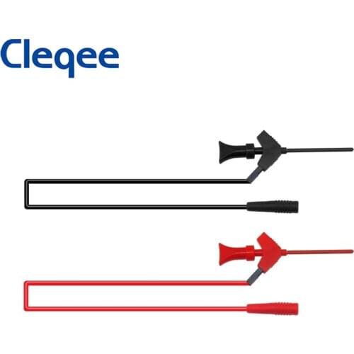 Cleqee P1511B 2mm Female Plug to Internal Spring Test Hook Probe AWG Test Lead Kit Can connect the Digital Multimeter Probe