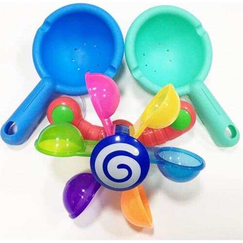 2021 New Baby 3Pcs Water Shower Toy Rotating Windmill with Powerful Sucker Interactive Bath Accessory Bath Toys