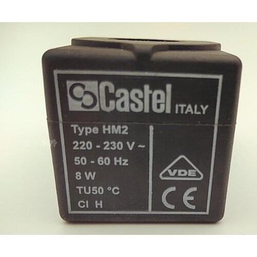 Italian genuine Type HM2 Castel solenoid valve coil Castel220V~230V 50-60HZ 8W